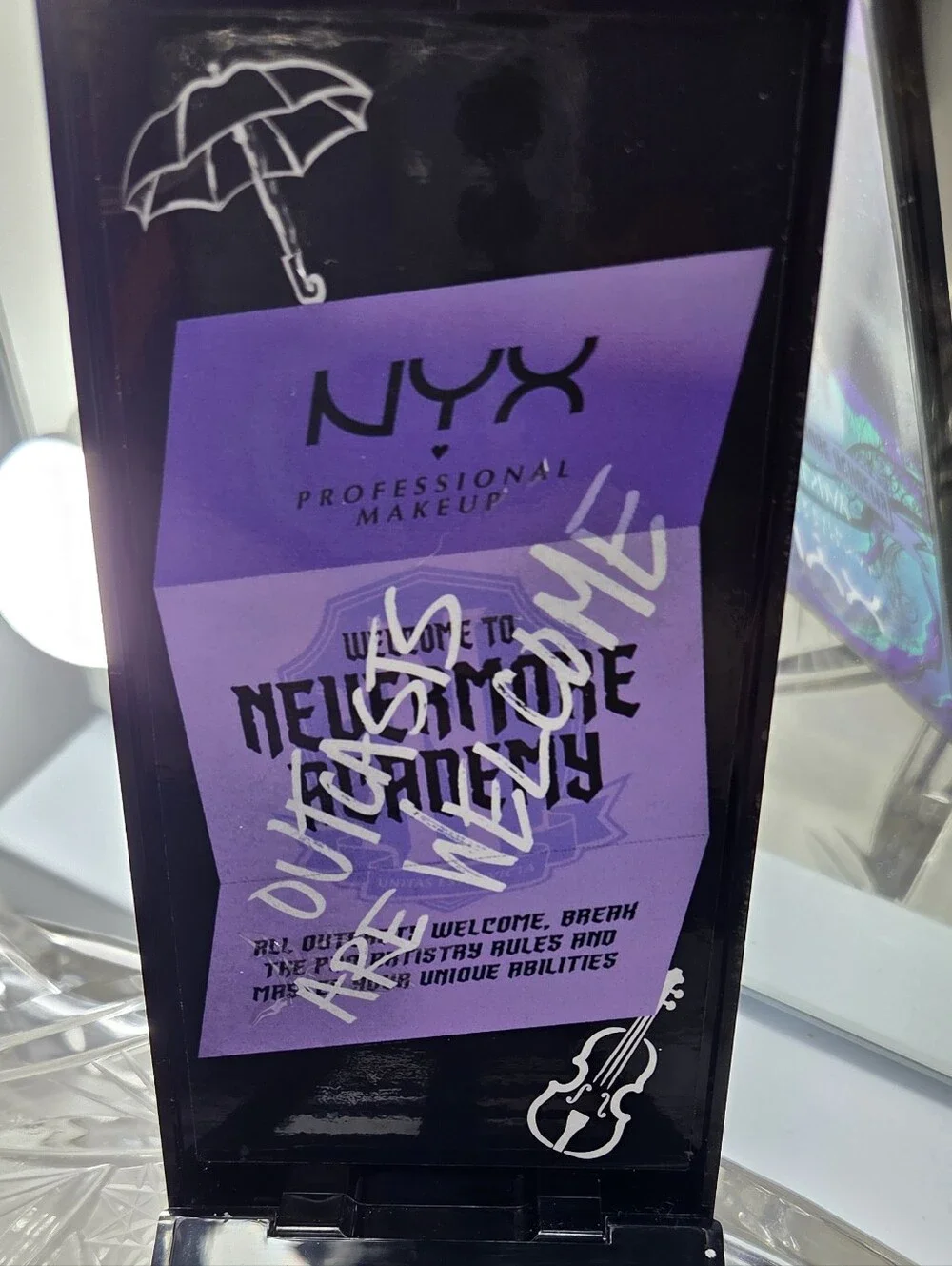 Limited-edition NYX Professional Makeup x Wednesday The Nevermore Academy 8-pan